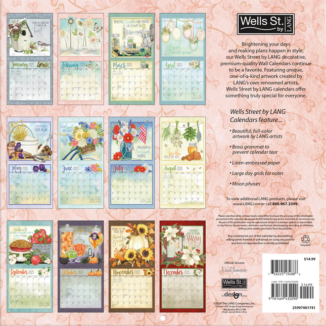 Wells st. by Lang Abundance Kalender 2025