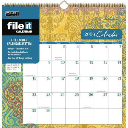Wells st. by Lang Bohemian File It Kalender 2026