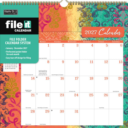 Wells st. by Lang Bohemian File It Kalender 2027