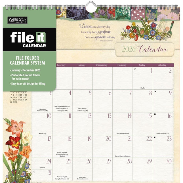 Wells st. by Lang Botanical Gardens File It Kalender 2026