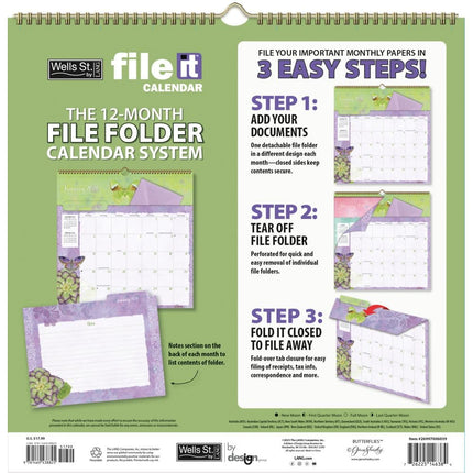 Wells st. by Lang Butterflies File It Kalender 2026