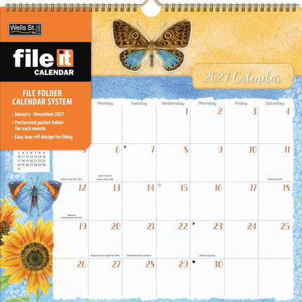 Wells st. by Lang Butterflies File It Kalender 2026