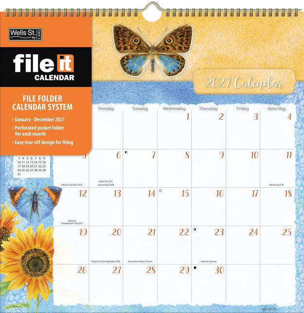 Wells st. by Lang Butterflies File It Kalender 2026