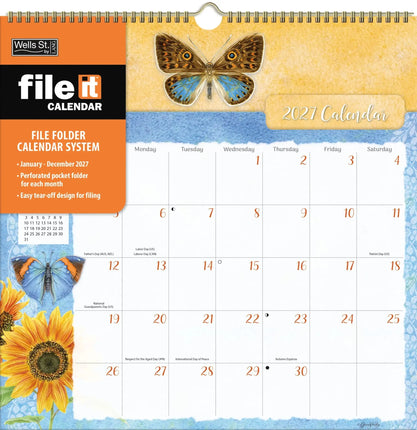 Wells st. by Lang Butterflies File It Kalender 2027