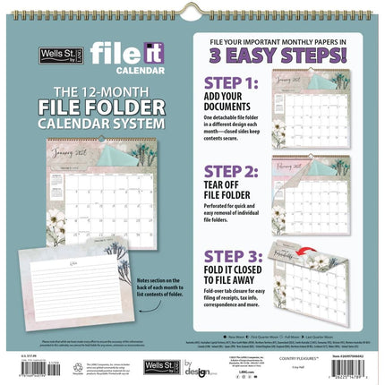 Wells st. by Lang Country Pleasures File It Kalender 2026