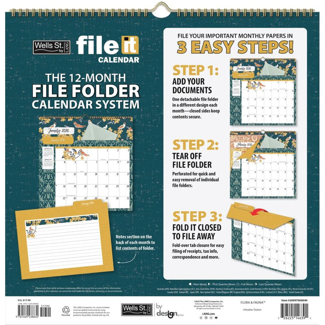 Wells st. by Lang Flora and Fauna File It Kalender 2026