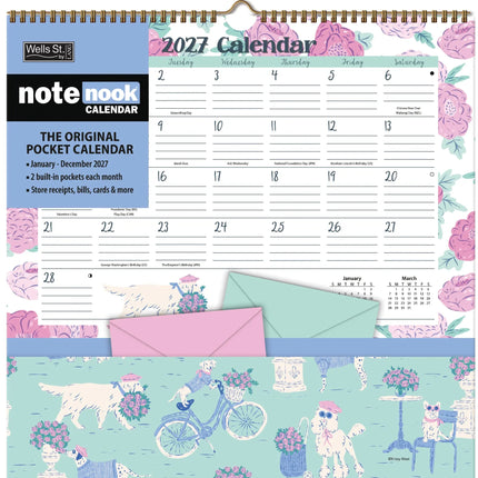 Wells st. by Lang Pawsome Pets Pocket Note Nook Kalender 2027