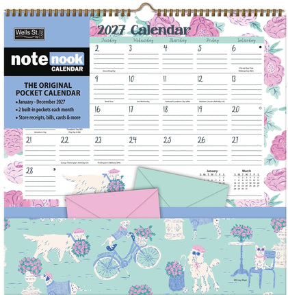 Wells st. by Lang Pawsome Pets Pocket Note Nook Kalender 2027