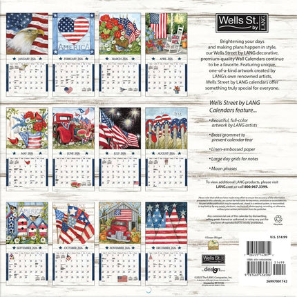 Wells st. by Lang Stars and Stripes Kalender 2026