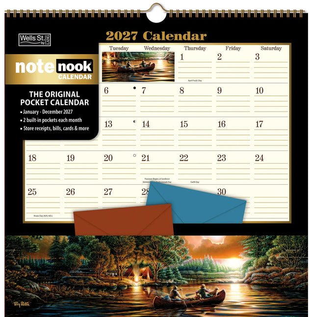 Wells st. by Lang Terry Redlin Pocket Note Nook Kalender 2026