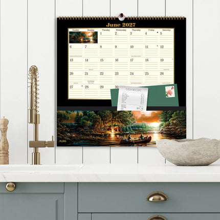 Wells st. by Lang Terry Redlin Pocket Note Nook Kalender 2026