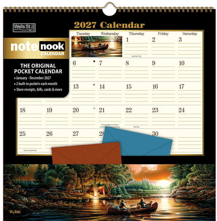 Wells st. by Lang Terry Redlin Pocket Note Nook Kalender 2027