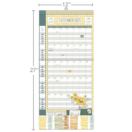 Wells st. by Lang Watercolor Plan-It Wall Kalender (August 2025 - December 2026)