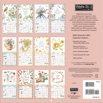 Wells st. by Lang Watercolor Wonder Kalender 2025