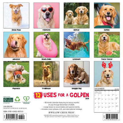 Willow Creek 12 Uses for a Golden Kalender 2026
