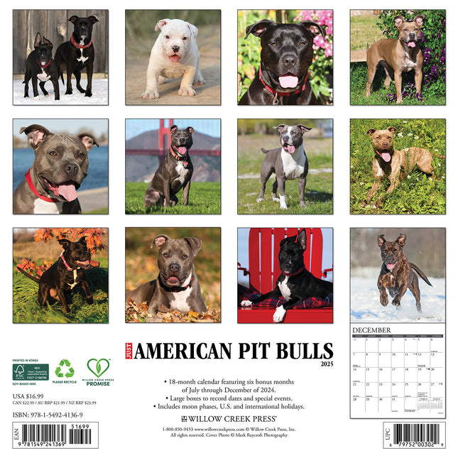Willow Creek American Pit Bull Terrier Kalender 2025