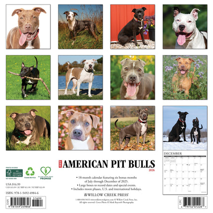 Willow Creek American Pit Bull Terrier Kalender 2026