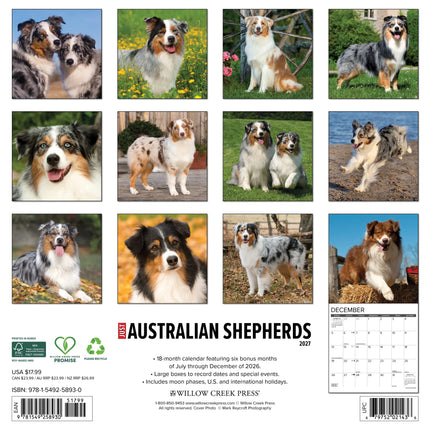 Willow Creek Australian Shepherd Kalender 2027