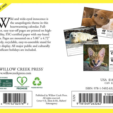 Willow Creek Baby Dieren Scheurkalender 2027 Boxed