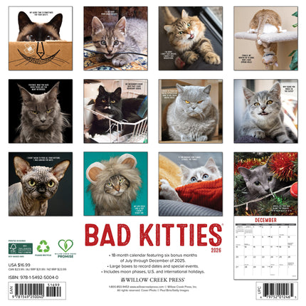 Willow Creek Bad Kitties Kalender 2026