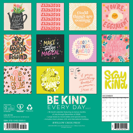 Willow Creek Be Kind Every Day Kalender 2027