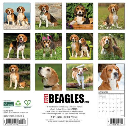 Willow Creek Beagle Kalender 2026