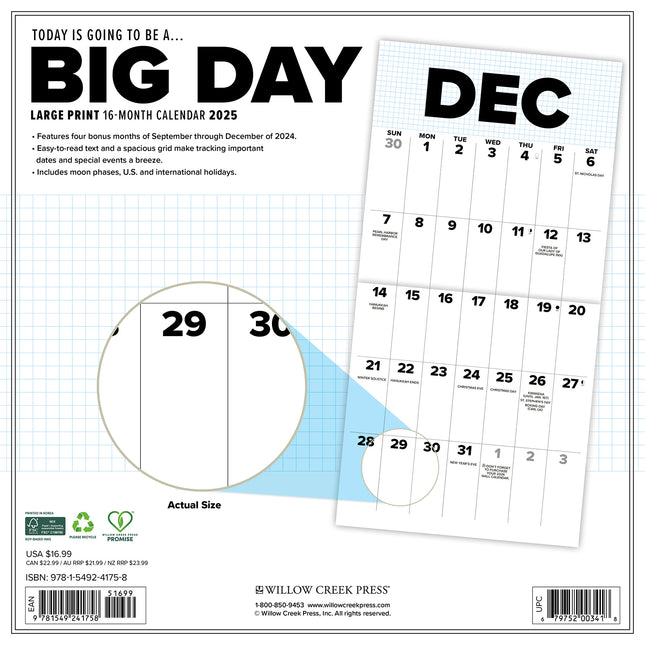 Willow Creek Big Day Kalender 2025