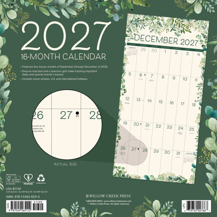 Willow Creek Botanical Kalender 2027