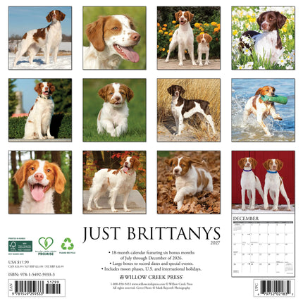 Willow Creek Brittany Spaniel Kalender 2026