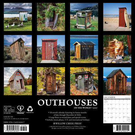 Willow Creek Buitenhuisjes Kalender 2026