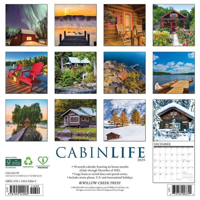 Willow Creek CabinLife Kalender 2025