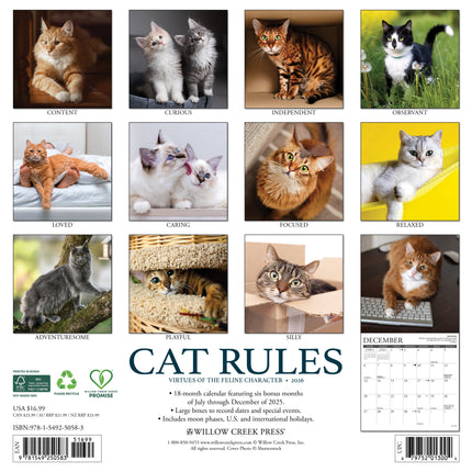 Willow Creek Cat Rules Kalender 2026