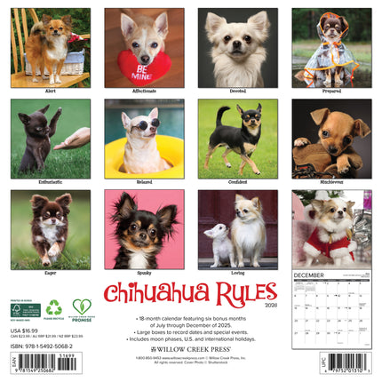 Willow Creek Chihuahua Rules Kalender 2027