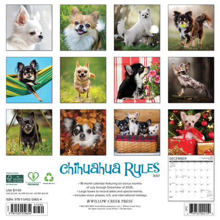 Willow Creek Chihuahua Rules Kalender 2027