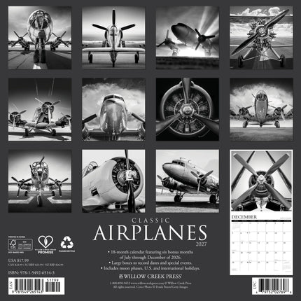 Willow Creek Classic Airplanes Kalender 2027