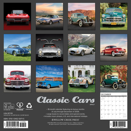 Willow Creek Classic Sports Cars Kalender 2027