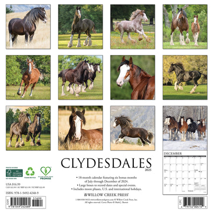 Willow Creek Clydesdales Kalender 2025