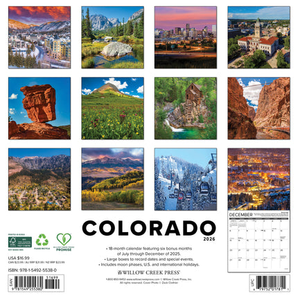 Willow Creek Colorado Kalender 2026