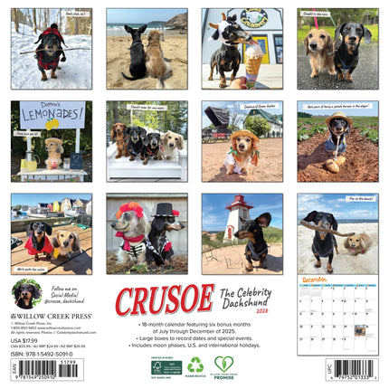 Willow Creek Crusoe de Teckel Kalender 2026