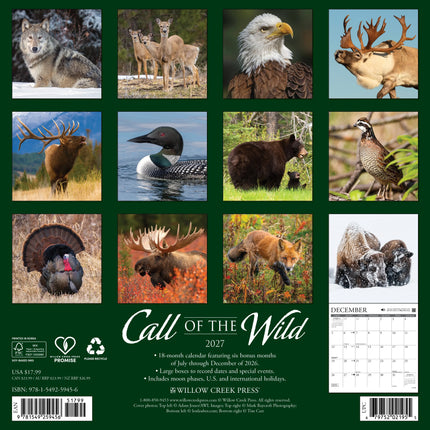 Willow Creek De Wildernis Kalender 2026