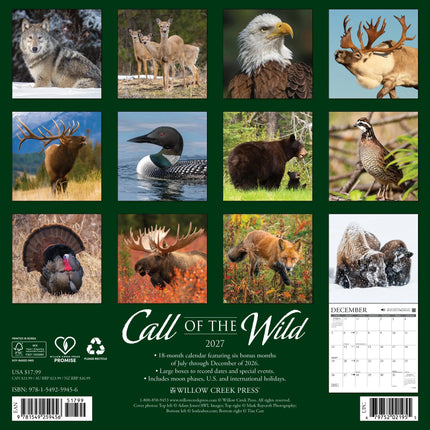 Willow Creek De Wildernis Kalender 2027