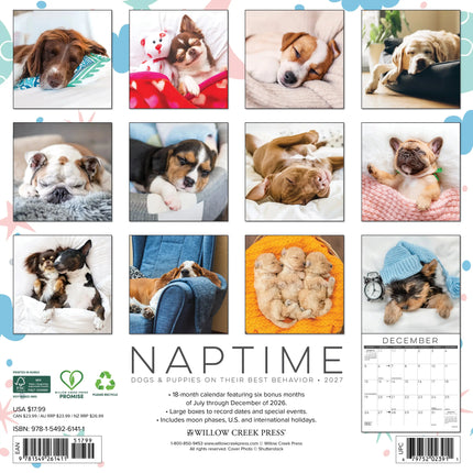 Willow Creek Dog Naps Kalender 2027