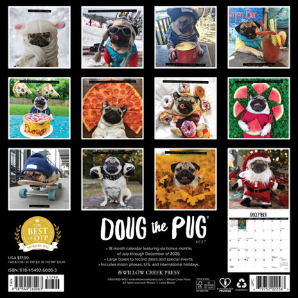 Willow Creek Doug the Pug Kalender 2027