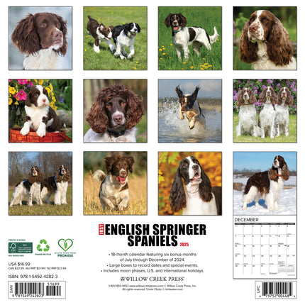Willow Creek Engelse Springer Spaniel Kalender 2025
