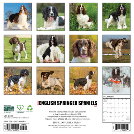 Willow Creek Engelse Springer Spaniel Kalender 2026