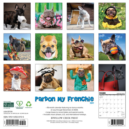 Willow Creek Franse Bulldog Kalender 2027