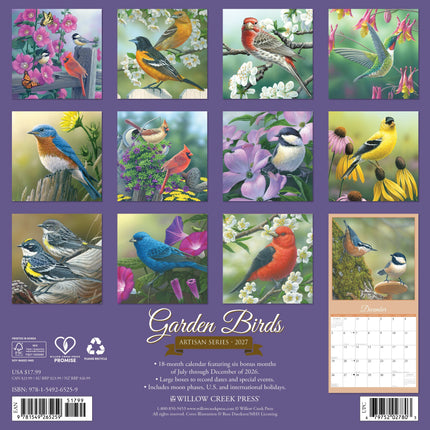 Willow Creek Garden Birds — Artisan Series Kalender 2027