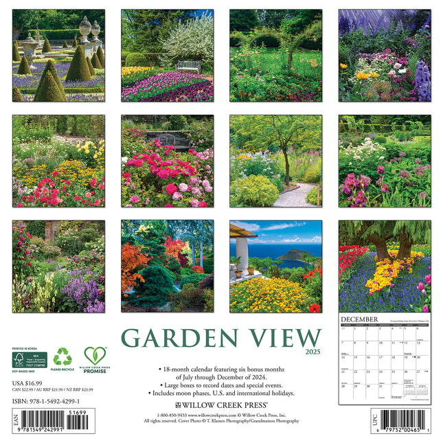 Willow Creek Garden View Kalender 2025