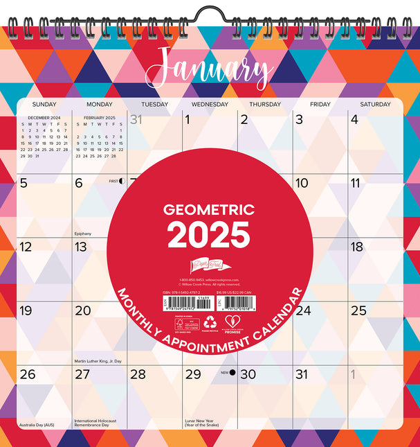 Willow Creek Geometric Spiraal Kalender 2025