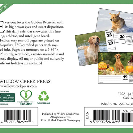 Willow Creek Golden Retriever Scheurkalender 2027 Boxed